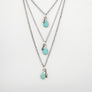 Teardrop Turquoise and Diamond Charm