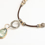 Moss Aquamarine and Pavé Diamond Necklace