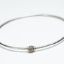 Sterling and Gold Pavé Diamond Bangle