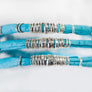 Bright Turquoise Leather Wrap