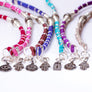 Pavé Diamond Barrel Turquoise Leather Bracelet