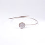 White Druzy Sterling Silver Bangle