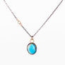 Turquoise with Gold and Sterling Silver Necklace