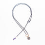 Pavé Diamond Disc with Gold and Sterling Necklace