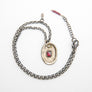 Rhodolite Garnet with Diamond Charm Necklace