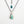 Teardrop Turquoise and Diamond Charm