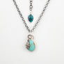 Teardrop Turquoise and Diamond Charm