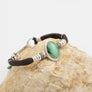 Turquoise and Diamond Leather Bracelet