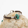 Turquoise and Diamond Leather Bracelet