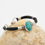 Turquoise and Diamond Leather Bracelet