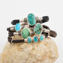 Turquoise and Diamond Leather Bracelet