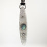 Labradorite and Pavé Diamond Leather Necklace