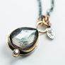 Watermelon Tourmaline and Diamond Necklace