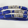Bright Blue Leather Wrap