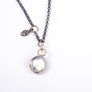 Moonstone with Gold and Sterling Silver Necklace