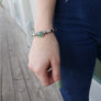 Chrysoprase & Pavé Diamond Leather Bracelet