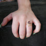 Tourmaline Diamond Gold Open Wrap Ring