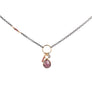 Pink Tourmaline and 14k Gold Necklace